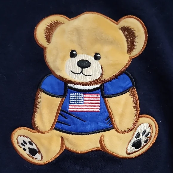 Womens Navy Sweater with Bear Design - Picture 3 of 10